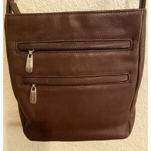 Nine West Brown Leather Crossbody